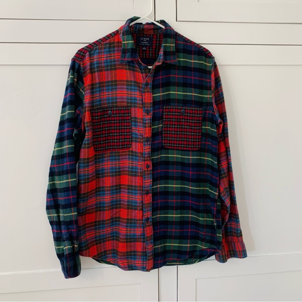 J.Crew Multiprint Flannel Button Shirt Size Medium